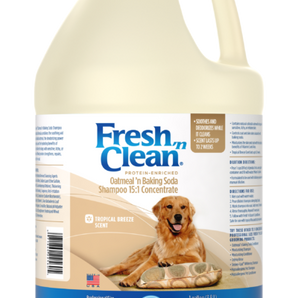 PetAg Fresh 'N Clean Oatmeal 'N Baking Soda Shampoo- Tropical Breeze Scent (15:1 Concentrate) 1Gal