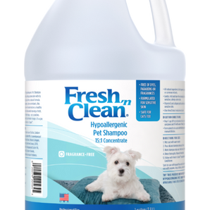 PetAG Fresh 'N Clean Hypoallergenic Pet Shampoo (15:1 Concentrate) 1 Gallon