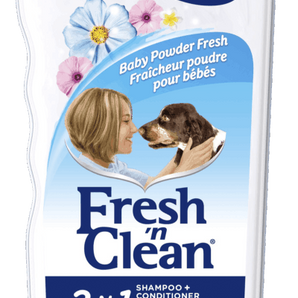 PetAg Fresh 'N Clean 2-N-1 Conditioning Shampoo- Baby Powder Scent 18oz