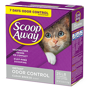 Scoop Away Instant Odor Control Clean Breeze Scented Cat Litter 25lb