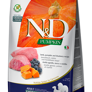 Farmina N&D Dog Pumpkin 26.4lb Adult and Maxi Lamb and Blueberry