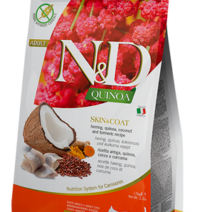Farmina N&D Cat 11lb Skin and Coat Quinoa and Herring
