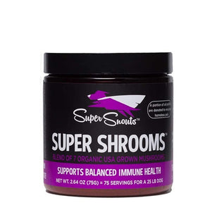 Super Snouts Super Shrooms Medicinal Mushroom Immune Support Powder Supplement75g