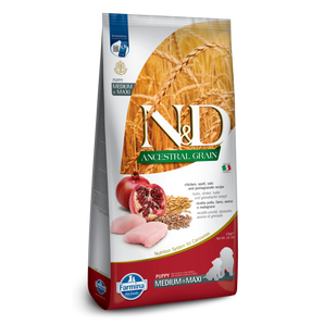 Farmina N&D Ancestral Grain Dog Chicken & Pomegranate Medium & Maxi Puppy 26.4lb