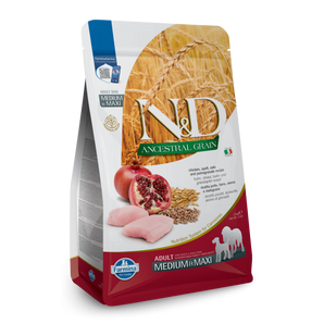 Farmina N&D Ancestral Grain Dog Chicken & Pomegranate Adult Medium & Maxi 5.5lb