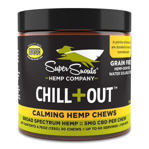 Super Snouts Grain Free Chill Out 30ct Broad Spectrum Calming Hemp Soft Chews