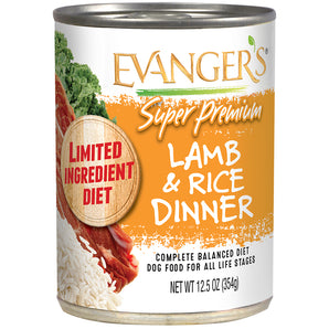 Evangers Super Premium Lamb & Rice Dinner for Dogs 12.5oz
