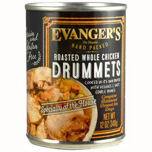 Evangers Roasted Chicken Drummet Dinner for Dogs 12.5oz