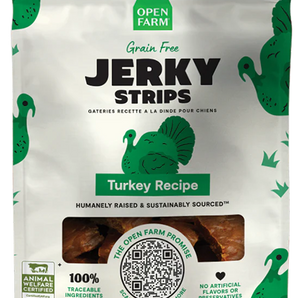 Open Farm Grain-Free Turkey Jerky Strips for Dogs 5.6oz