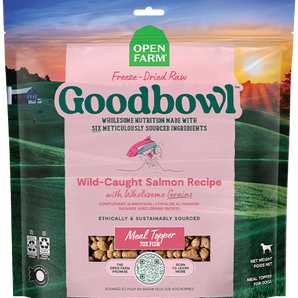 Open Farm Goodbowl Grass-Fed Salmon Recipe for Dogs Freeze Dried Raw Topper 8oz