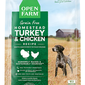 Open Farm Homestead Turkey & Chicken Grain-Free Dry Dog Food 22lb