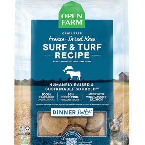 Open Farm Surf & Turf Freeze Dried Raw Patties for Dogs 3.5oz