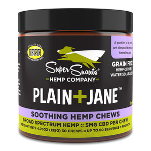 Super Snout Grain Free Plain Jane 30ct Broad Spectrum Hemp Soft Chews