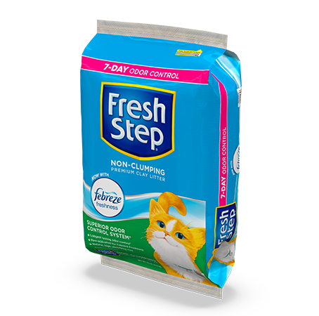 Fresh Step Premium Non-Clumping Cat Litter W/Febreze 35lb