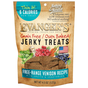 Evangers Nothing But Natural Grain Free Venison with Fruits & Veggies Jerky Chews 4.5oz