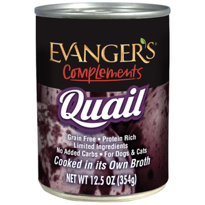 Evangers Complements Grain Free Quail for Dogs & Cats 12.5oz