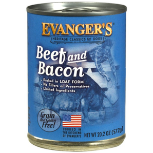Evangers Heritage Classic Beef & Bacon Dog Food 20.2oz