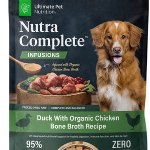 Nutra Complete Infusions Duck with Organic Chicken Bone Broth Recipe for Dogs 16oz Freeze Dried