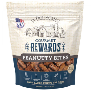 Wholesomes Gourmet Rewards Peanutty Bites Treats for Dogs 20lb