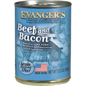 Evangers Heritage Classic Beef & Bacon Dog Food 12.5oz
