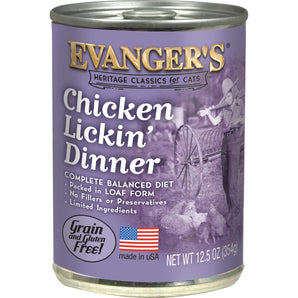 Evangers Heritage Classic Chicken Lickin' Dinner for Cats 12.5oz