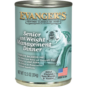 Evangers Heritage Classic Senior & Weight Management Dog Food 12.5oz