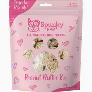 Spunky pup peanut butter kiss, crunchy biscuit treats, 10oz