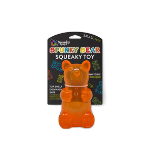 Spunky pup bear - squeaky toy, small