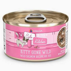 Weruva Cats in the Kitchen 3.2oz Kitty Gone Wild Wild Salmon Recipe Au Jus