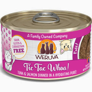 Weruva Cat Pate 3oz Tic Tac Whoa! Tuna & Salmon Dinner in a Hydrating Puree