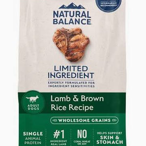 Natural Balance Limited Ingredient Diet Lamb and Brown Rice 12lb Dog Food