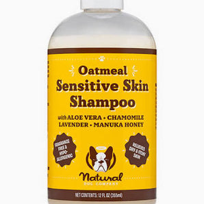 Natural dog company 12oz sensitive skin oatmeal shampoo