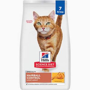 Science Diet 7lb Hairball Control Light