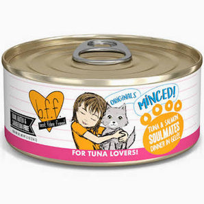 Weruva BFF MINCED 5.5oz Cat Tuna & Salmon Soulmates Dinner in Gravy