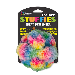 Spunky pup stuffies treat dispensing plush toy, the fuzz