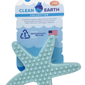Spunky pup clean earth recycled plush toy, starfish