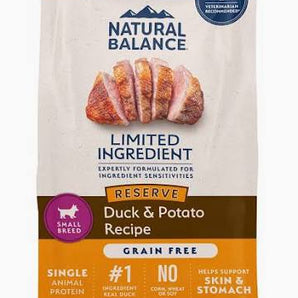 Natural Balance limited ingredient diet sweet potato duck small breed 12lb dog food
