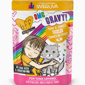 Weruva BFF OMG GRAVY 3oz Tuna & Turkey Tickles Dinner in Gravy