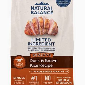 Natural Balance Limited Ingredient Diet Duck and Brown Rice 22lb Dog Food