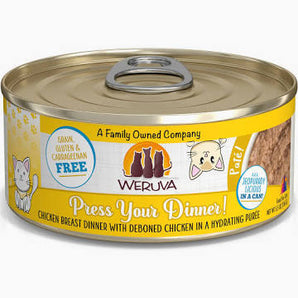 Weruva Cat Pate 5.5oz Press Your Dinner! Chicken Breast Dinner w/ Deboned Chicken in Puree