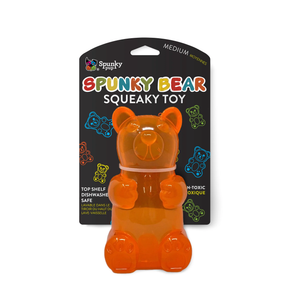 Spunky pup bear - squeaky toy, medium