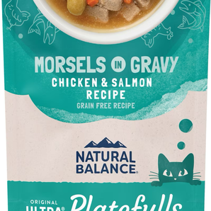 3oz Grain Free Platefuls Morsels in Gravy Chicken & Salmon