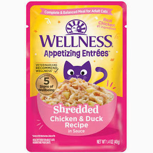 Wellness 1.4oz shredded chicken & duck