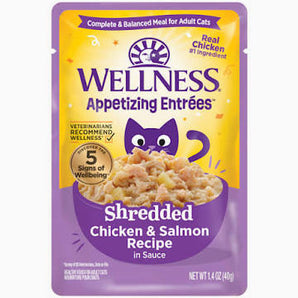 Wellness 1.4oz shredded chicken & salmon