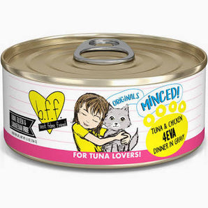 Weruva BFF MINCED 5.5oz Cat Tuna & Chicken 4Eva Dinner in Gravy