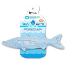 Spunky pup clean earth recycled chew toy, barracuda