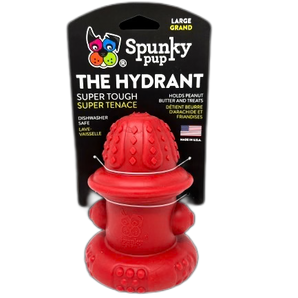 Spunky pup the hydrant, rubber chewy toy, large