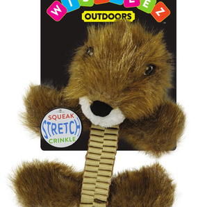 Spunky pup wibbleez outdoors, combo plush tug toy