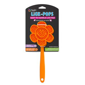 Spunky pup lick - pops smiley flower