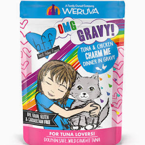 Weruva BFF OMG GRAVY 3oz Cat Tuna & Chicken Charm Me Dinner in Gravy